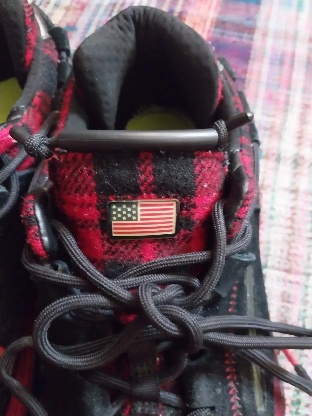 Polo Ralph Lauren PS200 Sport Black/Red Plaid Suede Sneaker Shoes Mens Sz 10.5